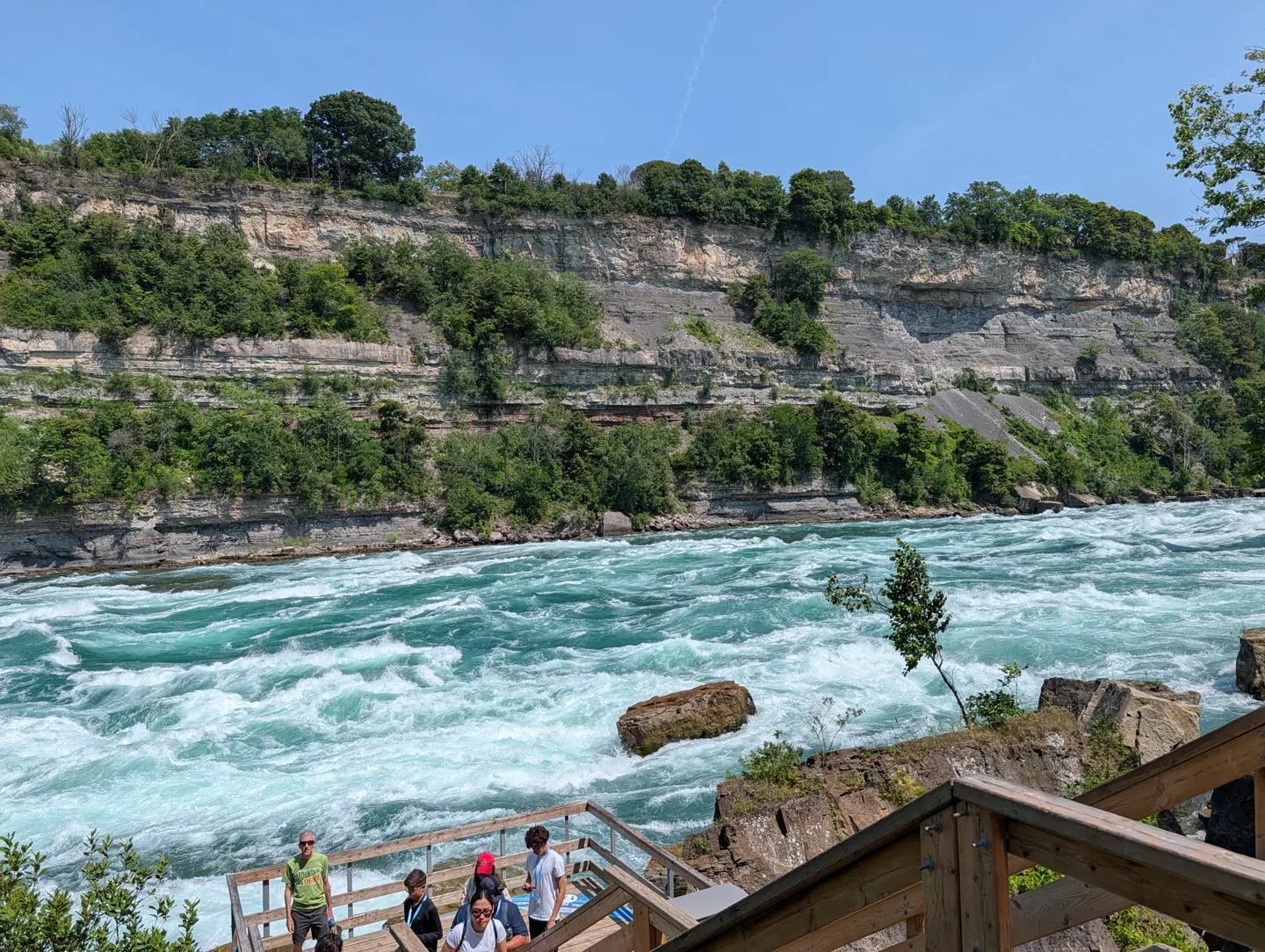 Les rapides de la rivière Niagara, photographiés pendant notre séjour